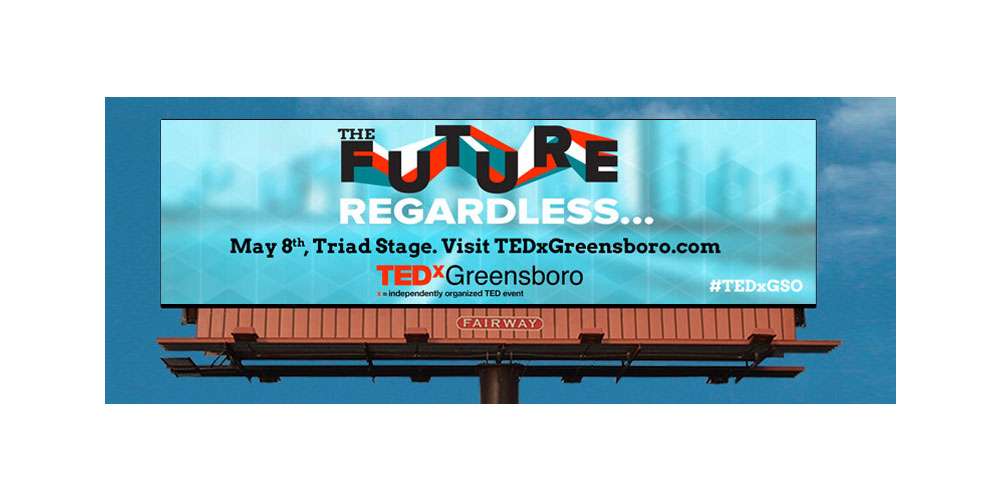 TEDxGreensboro 2014 billboard